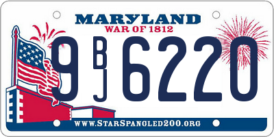 MD license plate 9BJ6220