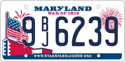 MD license plate 9BJ6239