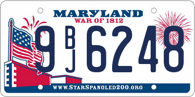 MD license plate 9BJ6248