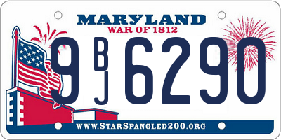 MD license plate 9BJ6290