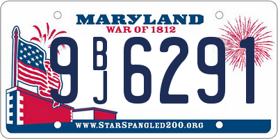 MD license plate 9BJ6291