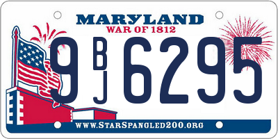 MD license plate 9BJ6295