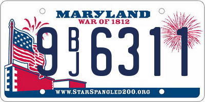 MD license plate 9BJ6311