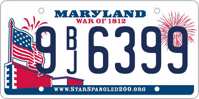 MD license plate 9BJ6399