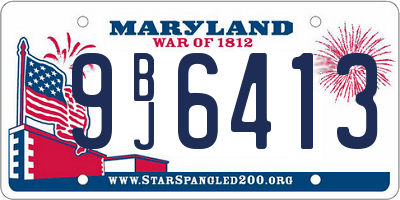 MD license plate 9BJ6413