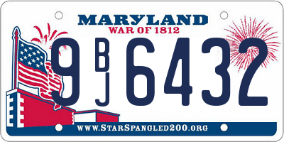 MD license plate 9BJ6432