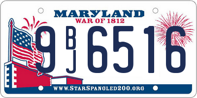 MD license plate 9BJ6516