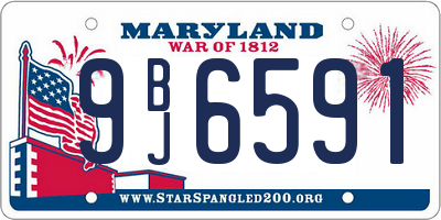 MD license plate 9BJ6591