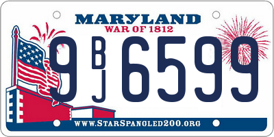 MD license plate 9BJ6599