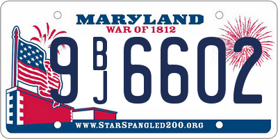 MD license plate 9BJ6602
