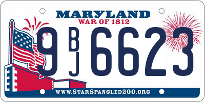 MD license plate 9BJ6623