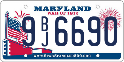 MD license plate 9BJ6690