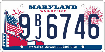 MD license plate 9BJ6746