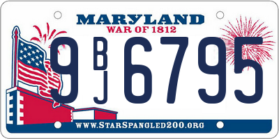 MD license plate 9BJ6795