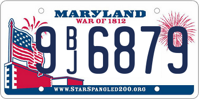 MD license plate 9BJ6879