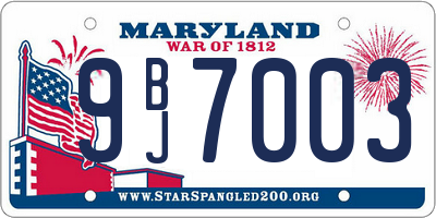 MD license plate 9BJ7003