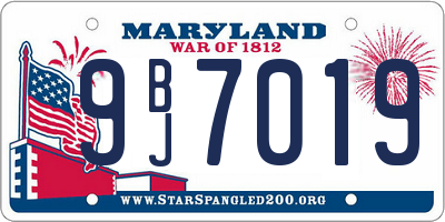 MD license plate 9BJ7019