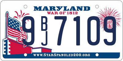 MD license plate 9BJ7109