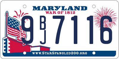 MD license plate 9BJ7116