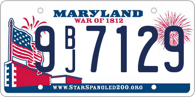 MD license plate 9BJ7129
