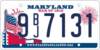 MD license plate 9BJ7131