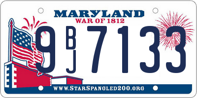 MD license plate 9BJ7133