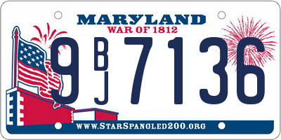MD license plate 9BJ7136