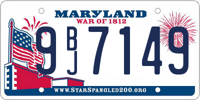MD license plate 9BJ7149