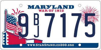MD license plate 9BJ7175