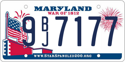 MD license plate 9BJ7177