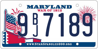 MD license plate 9BJ7189