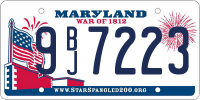 MD license plate 9BJ7223