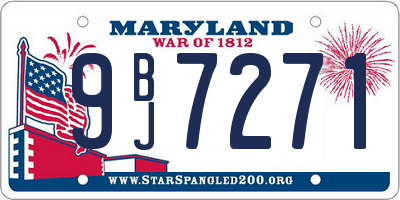 MD license plate 9BJ7271