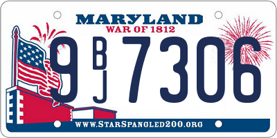 MD license plate 9BJ7306