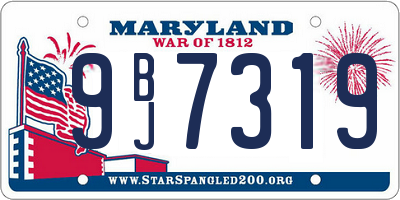 MD license plate 9BJ7319