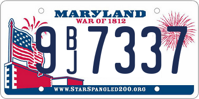 MD license plate 9BJ7337