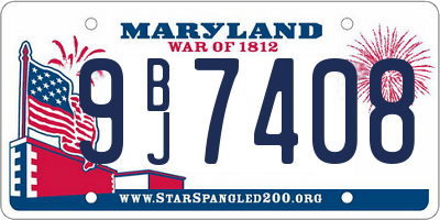 MD license plate 9BJ7408