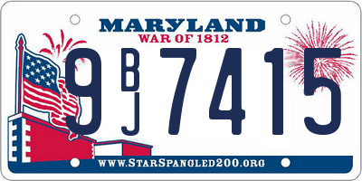 MD license plate 9BJ7415