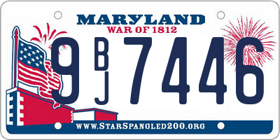 MD license plate 9BJ7446