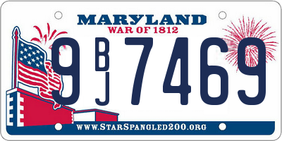 MD license plate 9BJ7469