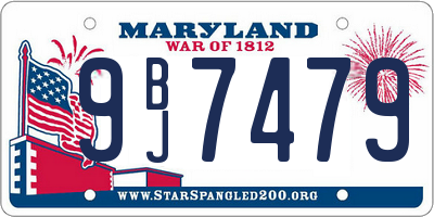 MD license plate 9BJ7479