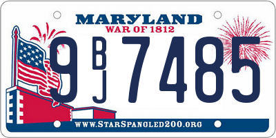 MD license plate 9BJ7485