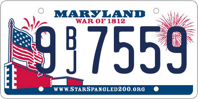 MD license plate 9BJ7559