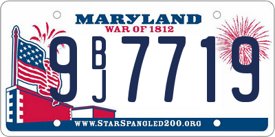 MD license plate 9BJ7719