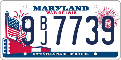 MD license plate 9BJ7739