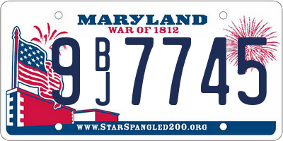 MD license plate 9BJ7745
