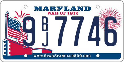 MD license plate 9BJ7746