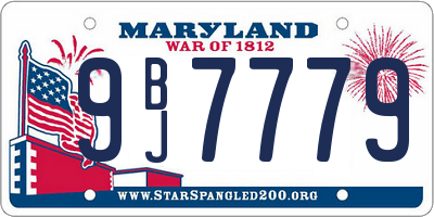 MD license plate 9BJ7779