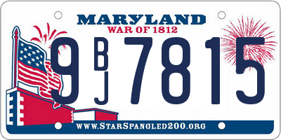 MD license plate 9BJ7815