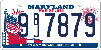 MD license plate 9BJ7879